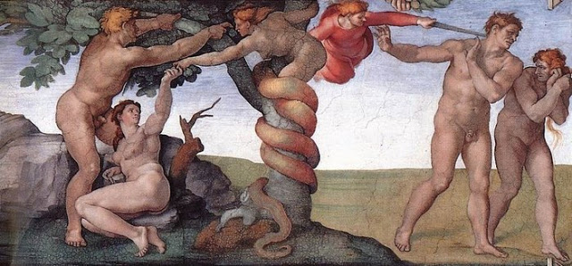 Michelangelo, Capela sixtina, Caderea omului din Paradis