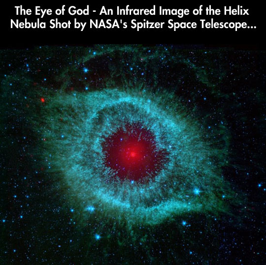 HELIX, ochiul lui dumnezeu sau al lui Sauron, fotografie in infrarosu